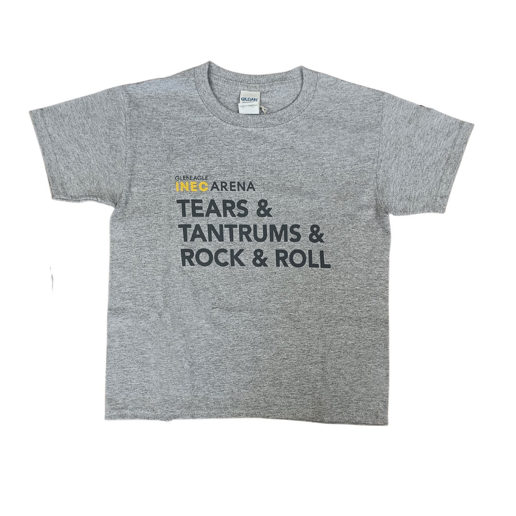 Grey INEC Kids T-Shirt - Tears, Tantrums, Rock & Roll